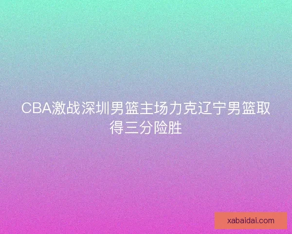 CBA激战深圳男篮主场力克辽宁男篮取得三分险胜 CBA激战深圳男篮主场力克辽宁男篮取得三分险胜